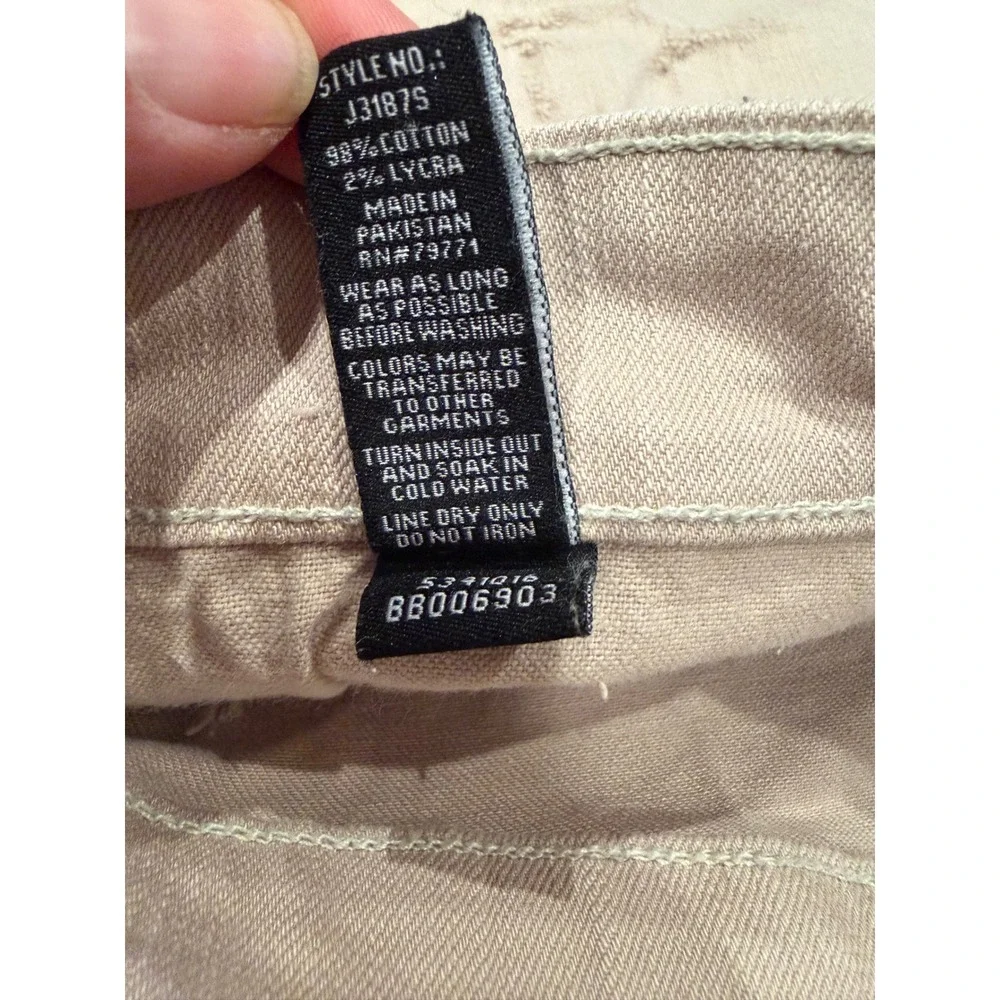 Jordan Craig Mens Distressed Denim Shorts Tan Sand Rip & Repair J3187S Size 36